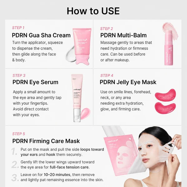 PDRN Pink Premium Glow Set (5 Pcs)